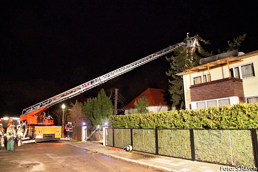 Drehleiter im Einsatz