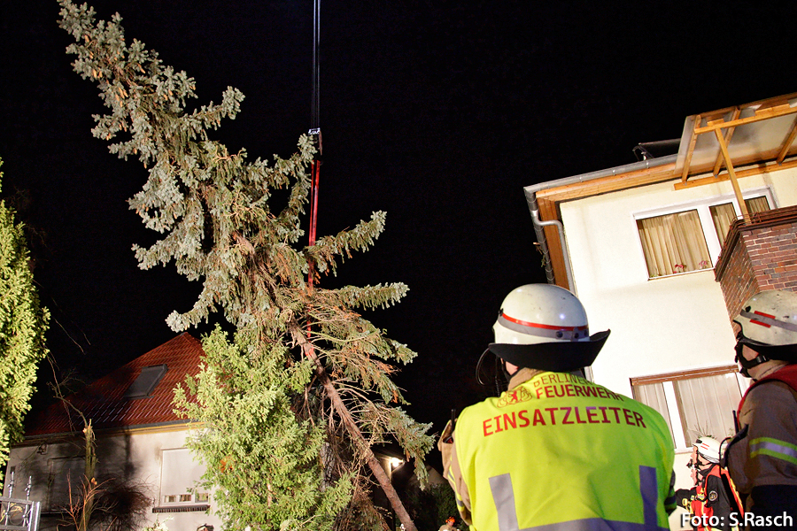 Kranwagen im Einsatz