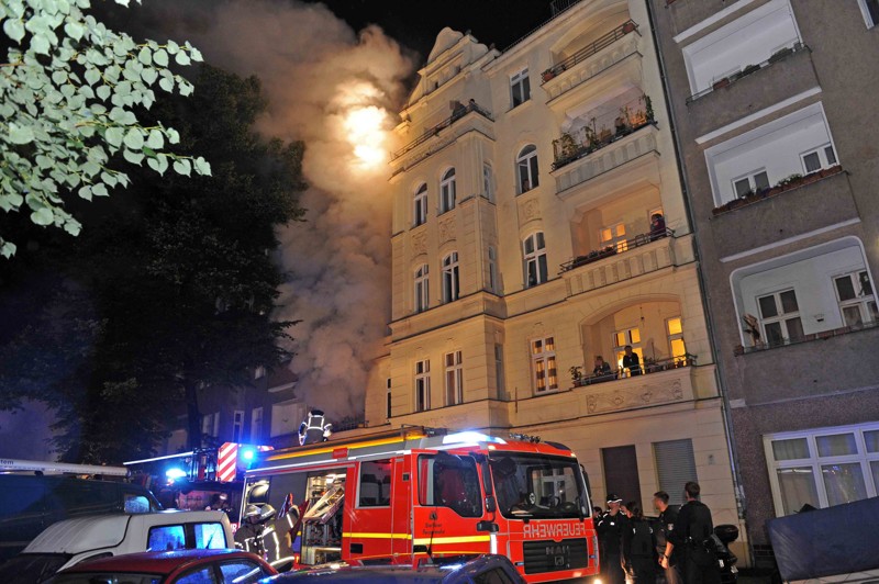 Nach der Brandbekämpfung