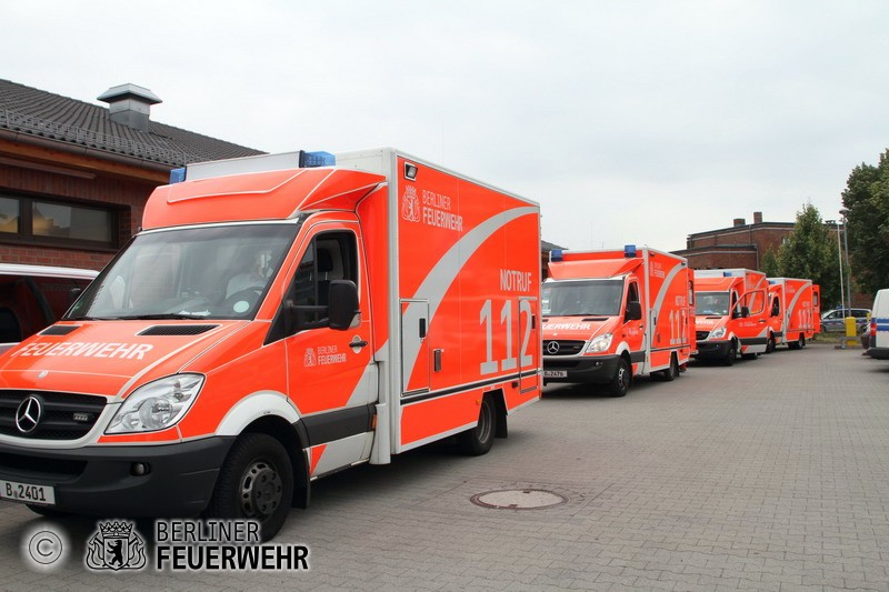 Rettungswagen in Bereitstellung