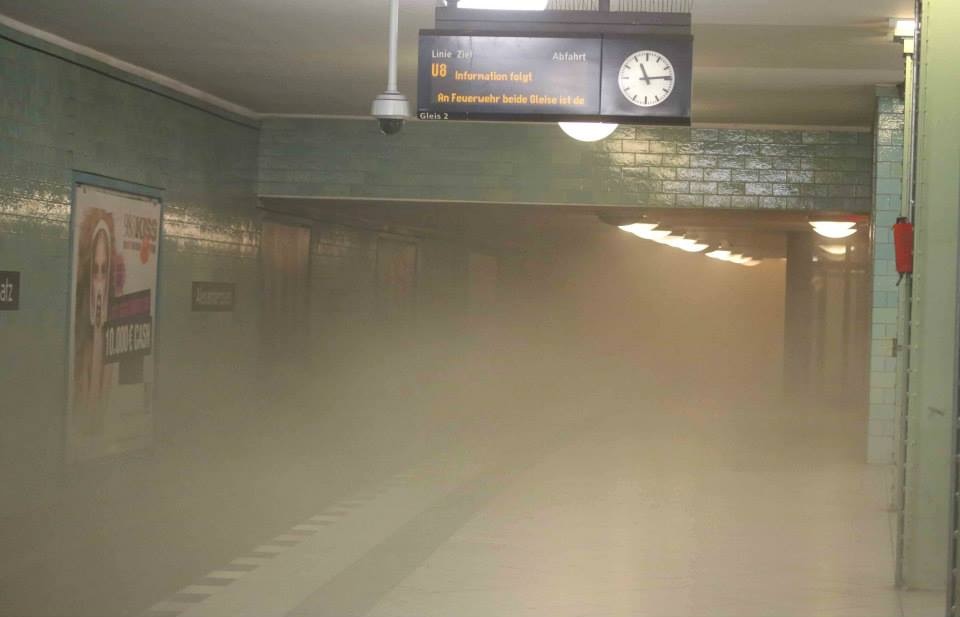 Verrauchter U-Bahnhof