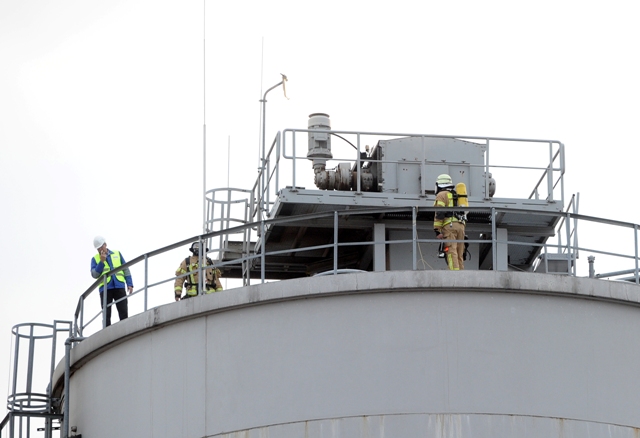 Auf dem Silo