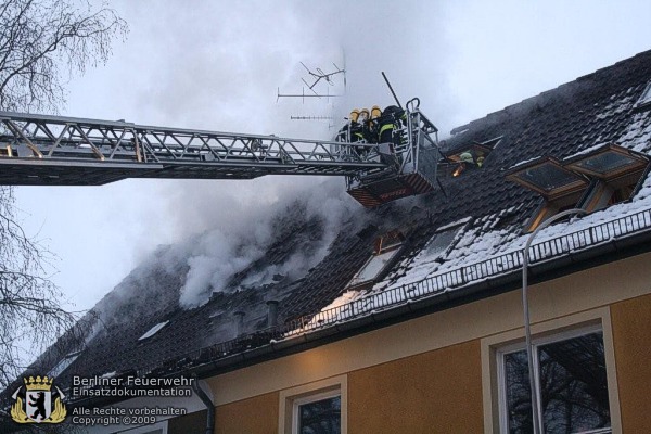 Brandbekämpfung über DLK