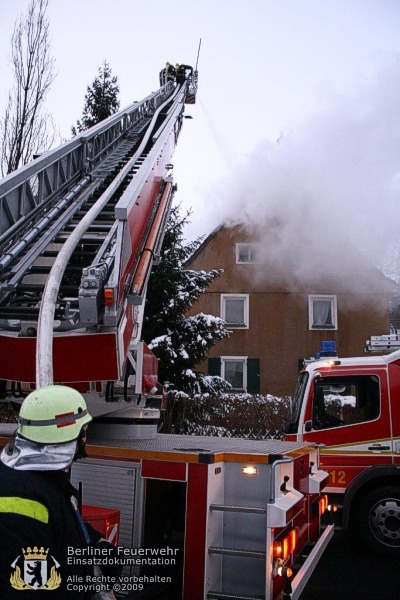 Brandbekämpfung über DLK