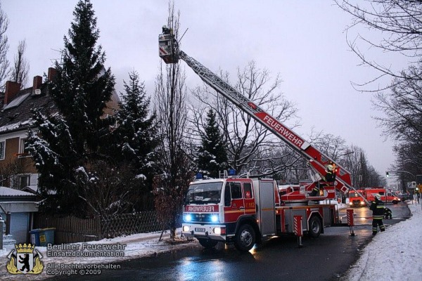 Brandbekämpfung über DLK