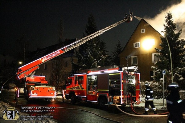 Brandbekämpfung über DLK