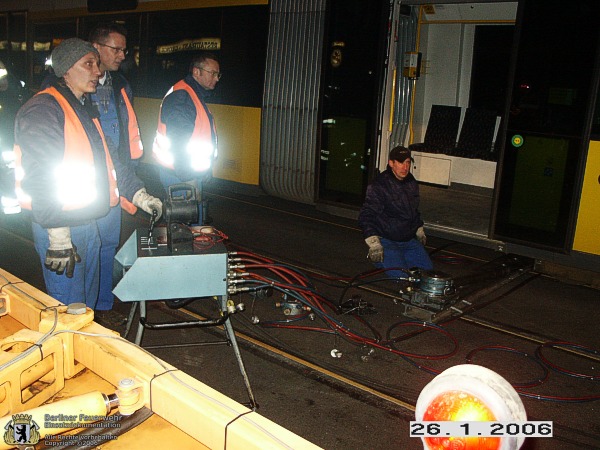 Spezialgerät der BVG im Einsatz