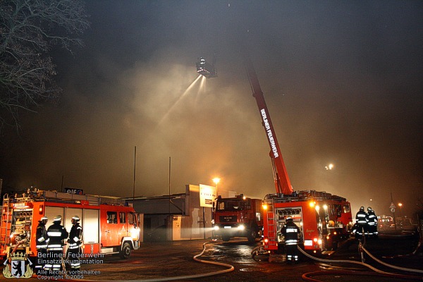 Brandbekämpfung über Teleskopmast