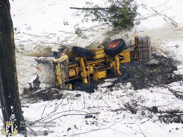 Verunfallter Radlader