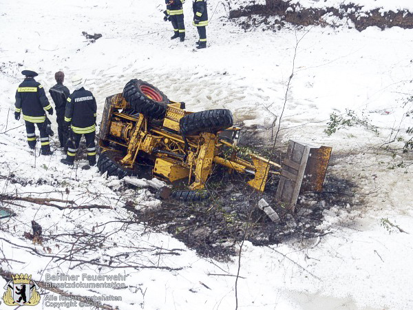 Verunfallter Radlader