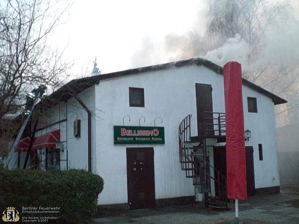 Rauchentwicklung aus dem Restaurant