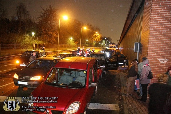 Unfallstelle Autobahnabfahrt