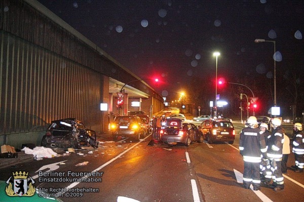 Unfallstelle Autobahnabfahrt