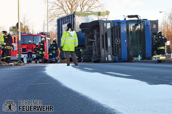 Umgekippter Lkw