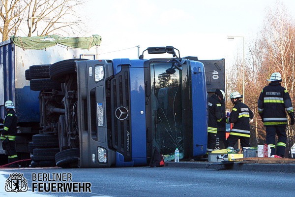 Umgekippter Lkw