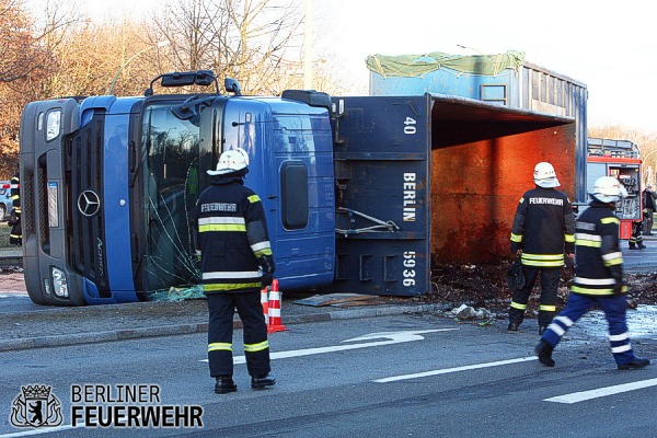 Umgekippter Lkw