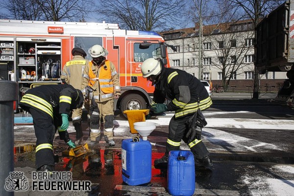 Kraftstoff wird aufgefangen