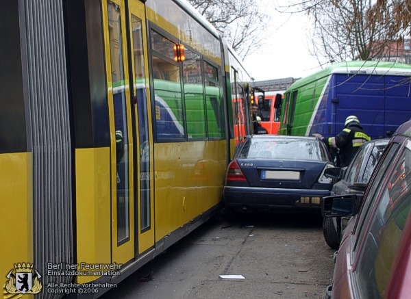 Eingeklemmtes Fahrzeug