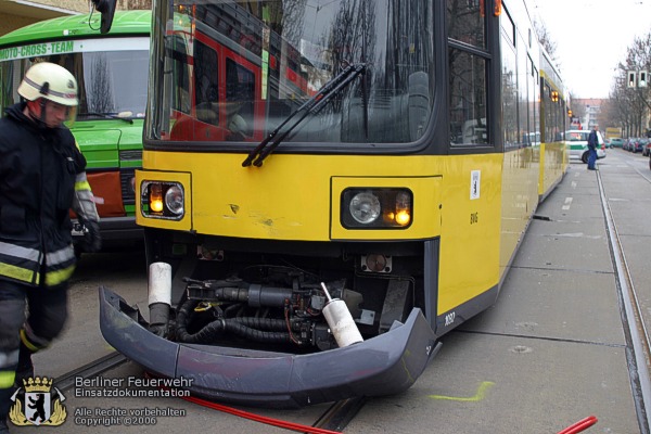 Schaden an der Straßenbahn