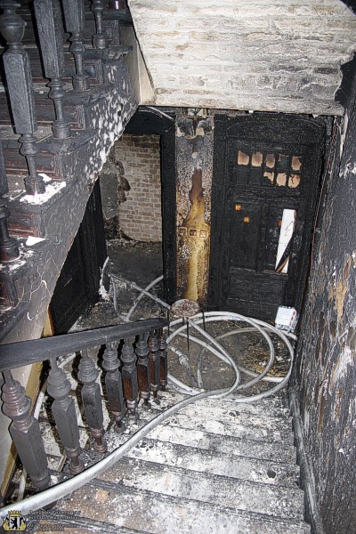 Brandschaden im Treppenhaus