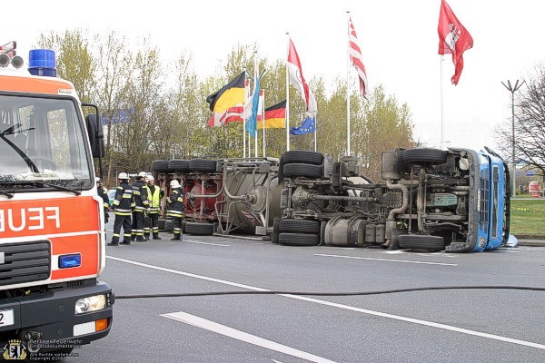 Umgestürzter LKW