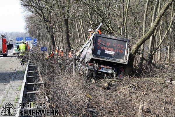 Verunfallter Sattelzug