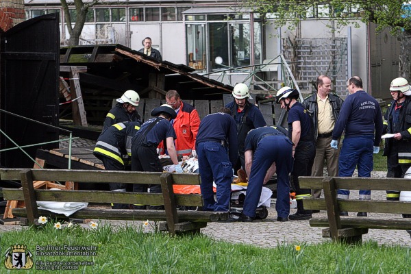 Versorgung eine Verletzten