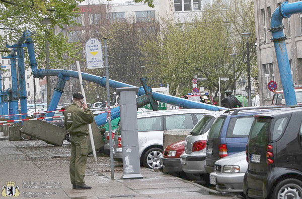 Eingestürzte Wasserleitung