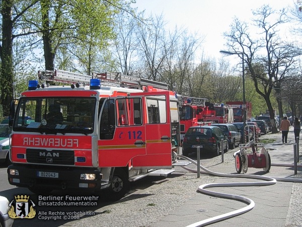 Fahrzeuge an der Einsatzstelle