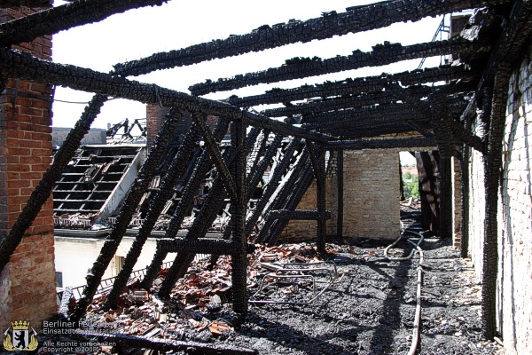 Brandschaden am Dachstuhl