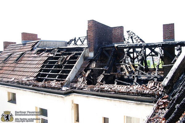 Brandschaden am Dachstuhl