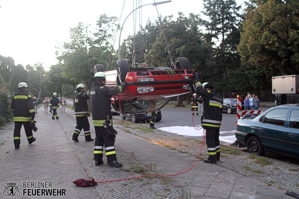 Feuerwehrkran im Einsatz