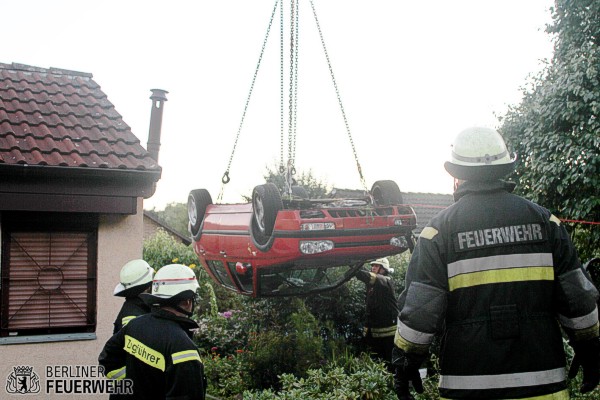 Feuerwehrkran im Einsatz