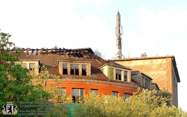 Brandschaden am Dach