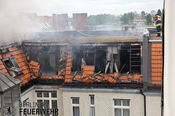 Brandschaden am Dach