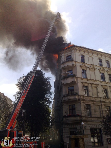 Brandbekämpfung über DLK