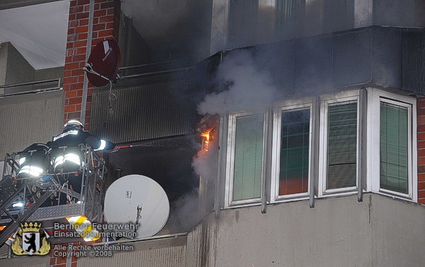 Brandbekämpfung über DLK