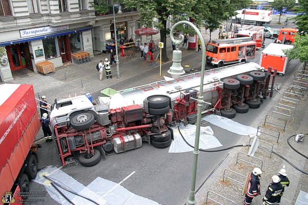 Umgekippter LKW