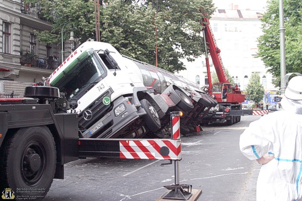 Aufrichten des LKW