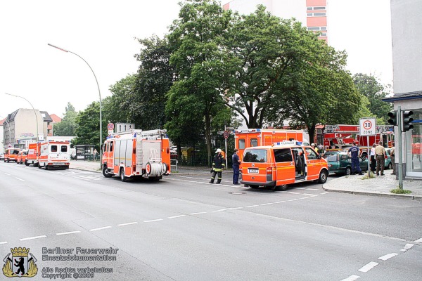 Fahrzeuge an der Einsatzstelle