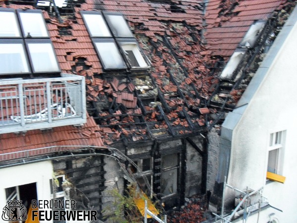 Brandschaden am Dachstuhl