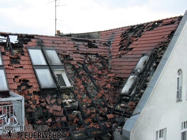 Brandschaden am Dachstuhl