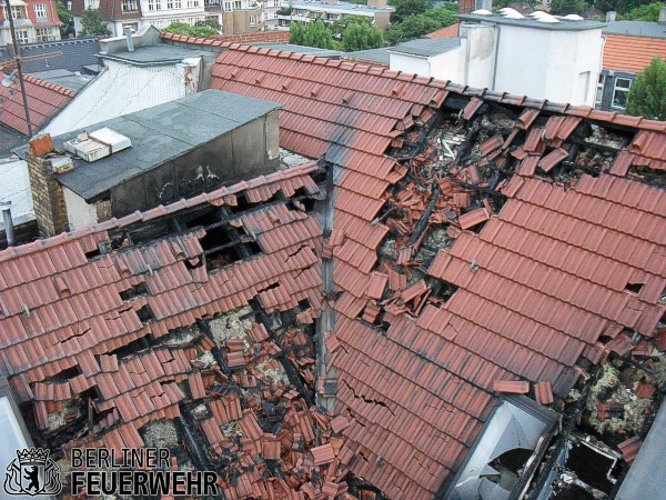 Brandschaden am Dachstuhl
