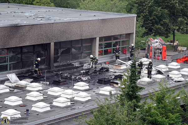 Brandschaden auf dem Dach