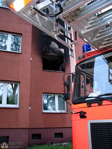 Brandschaden am Fenster