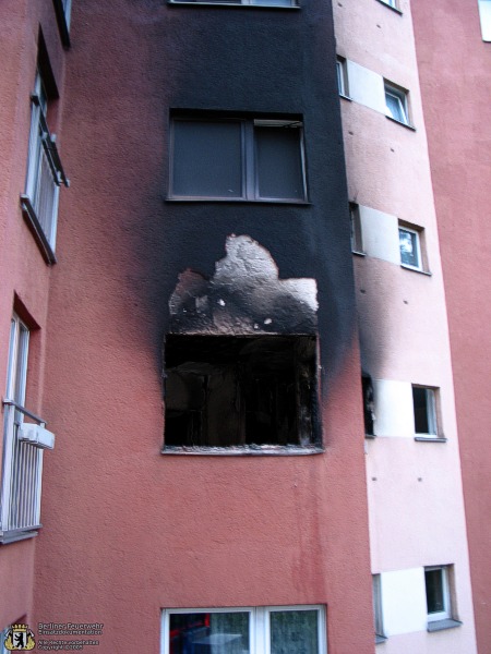 Brandschaden am Fenster