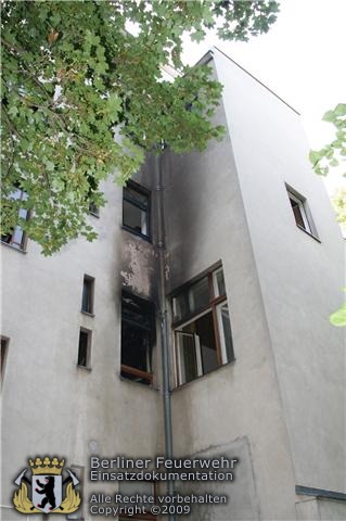 Brandschaden an der Fassade