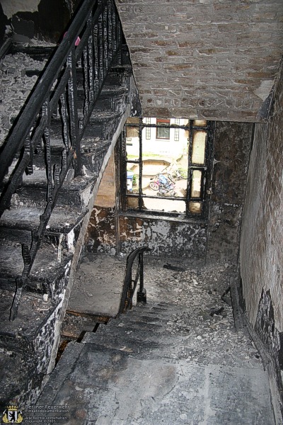 Zerstörtes Treppenhaus