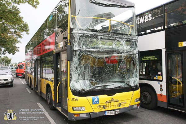 Verunfallter Bus