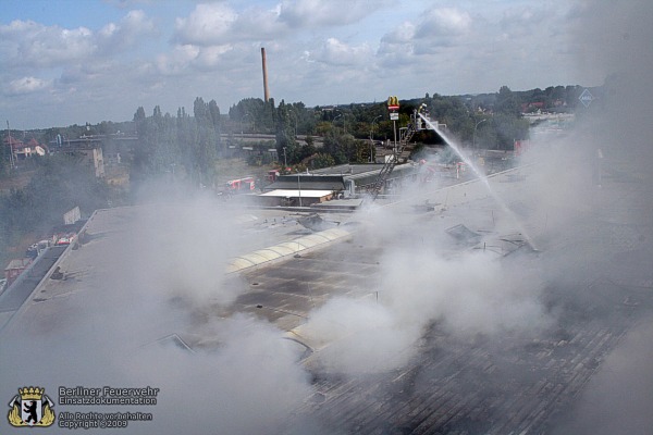 Brandbekämpfung über DLK